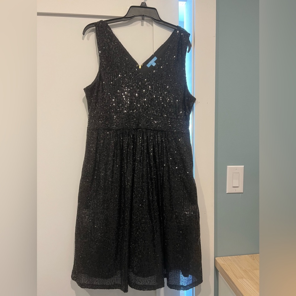 Black Sequins Dress - Size 18